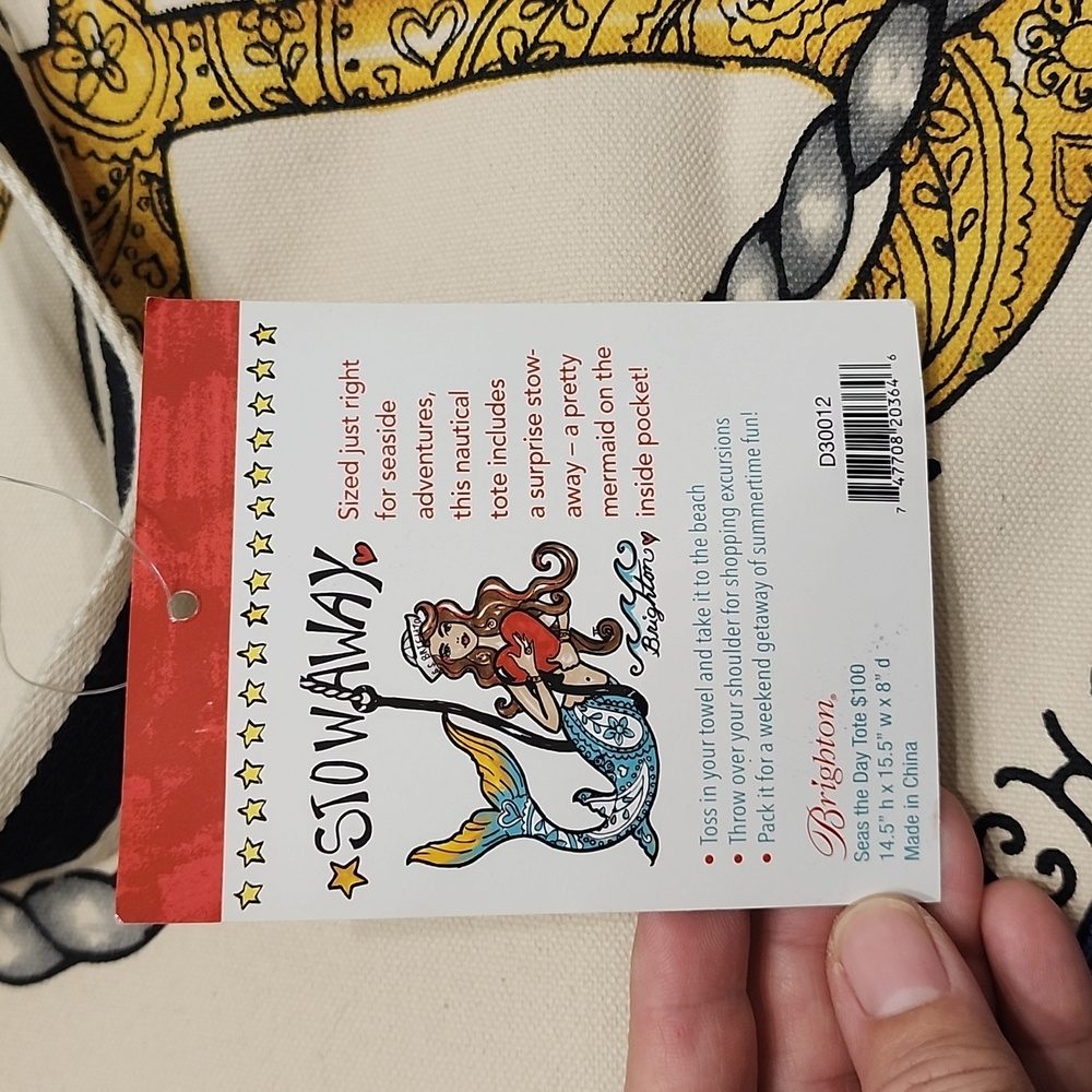 Brighton "Seas The Day" canvas Tote Bag - Picture 7 of 10